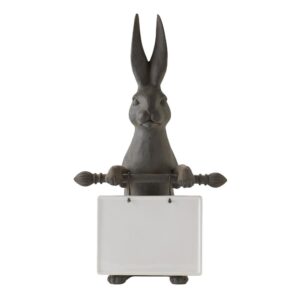 3R Studios 21 in. H x 9.5 in. W Bunny Ceramic Message Board