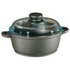 Berndes Tradition 2.5 qt. Round Cast Aluminum Nonstick Dutch Oven in Gray with Glass Lid