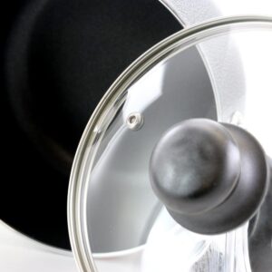 Better Chef 4 qt. Round Aluminum Nonstick Dutch Oven in Gray with Glass Lid