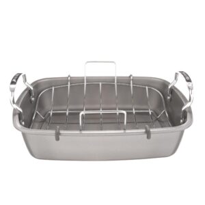 Circulon 17 in. x 13 in. Nonstick Bakeware Roaster with U-Rack