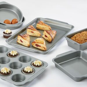 Farberware 8-Piece Gray Nonstick Bakeware Set
