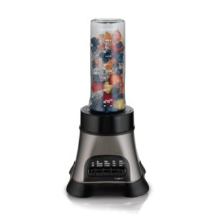 Hamilton Beach Wave Crusher 40 oz. 4-Speed Gray Blender with Blend-in Travel Jar