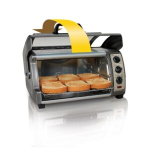 Hamilton Beach Easy Reach 1400 W 6-Slice Gray Convection Toaster Oven with Built-In Timer