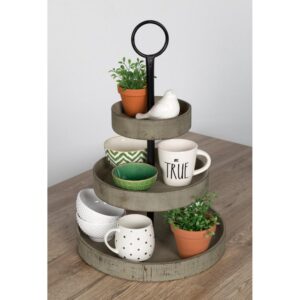 Kate and Laurel Woodmont Gray Decorative Tray