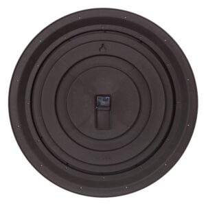 Pinnacle Woodgrain Circle Washed Grey Wall Clock