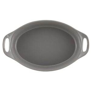 Rachael Ray 2.5 Qt. Gray Ceramics Oval Baker