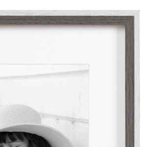 Kate and Laurel Gibson 11 in. x 14 in. matted to 8 in. x 10 in. Gray/White Picture Frames (Set of 4)