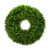 Nearly Natural 25 in. Indoor Eucalyptus Artificial Wreath