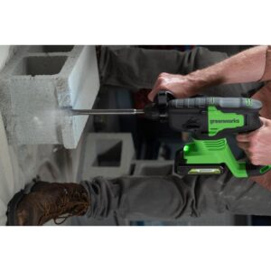 Greenworks 24-Volt Battery Cordless Brushless Hammer Drill, Battery Not Included DD24L01