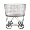 3R Studios Vintage Metal Basket with Wheels