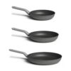 BergHOFF Leo 3-Piece Aluminum Nonstick Frying Pan Set in Grey