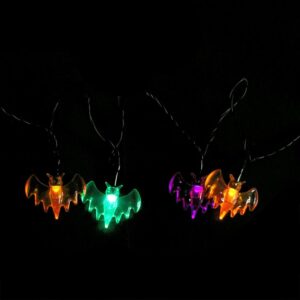 Northlight 4.75 in. LED B/O Multi-Color Bat Halloween Lights (10-Set)
