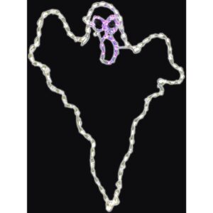 Haunted Hill Farm 48 in. x 40 in. Scary Ghost Indoor/Outdoor LED Halloween Window Light