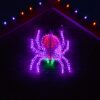 Haunted Hill Farm 48 in. x 40 in. Creepy Crawling Spider Indoor/Outdoor LED Halloween Window Light