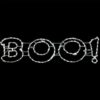Haunted Hill Farm 63 in. x 16 in. Boo Sign Indoor/Outdoor Led Halloween Window Light
