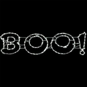 Haunted Hill Farm 63 in. x 16 in. Boo Sign Indoor/Outdoor Led Halloween Window Light