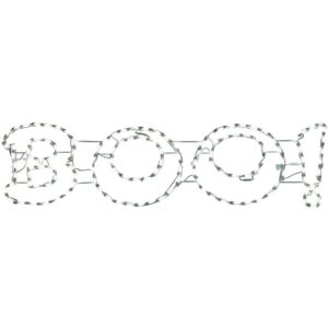 Haunted Hill Farm 63 in. x 16 in. Boo Sign Indoor/Outdoor Led Halloween Window Light