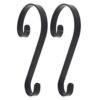 Haute Decor Matte Black Stocking Scroll Stocking Holder (2-Pack)