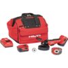 Hilti AG 500 22-Volt Cordless Brushless 5 in. Angle Grinder Kit with (2) 4.0 Lithium-Ion batteries, charger and bag