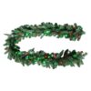 Home Accents Holiday 9 ft. Christmas Bright Pre-lit LED Artificial Spruce Artificial Christmas Garland with Red, Green, Cool White Lights