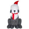 Home Accents Holiday 7 ft. Inflatable Fuzzy Plush Sheep Dog