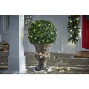 Home Accents Holiday 26 ft. 100-Light White LED Battery-Operated Light String with Timer, 8-Functions