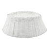 Home Accents Holiday 27 in. D White Wicker Christmas Tree Collar