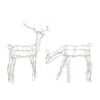 Home Accents Holiday 48 in. and 36 in. Pre-Lit LED White Wire Deer and Doe Set