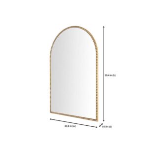Home Decorators Collection Medium Arched Gold Antiqued Classic Accent Mirror (35 in. H x 24 in. W)