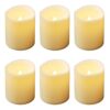 LUMABASE LED Amber Battery Operated Mini Pillar Candles Set of 6