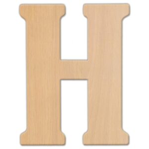 Jeff McWilliams Designs 15 in. Oversized Unfinished Wood Letter (H)