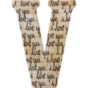 Jeff McWilliams Designs 15 in. Oversized Unfinished Wood Letter (V)