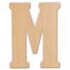 Jeff McWilliams Designs 23 in. Oversized Unfinished Wood Letter (M)