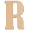 Jeff McWilliams Designs 23 in. Oversized Unfinished Wood Letter ( R)