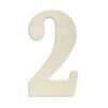 Jeff McWilliams Designs 18 in. Oversized Unfinished Wood Number "2"