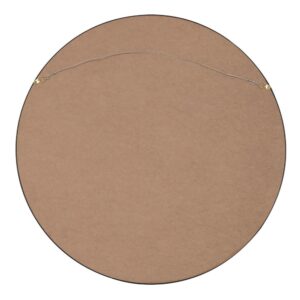 Kate and Laurel Medium Round Black Contemporary Mirror (25.59 in. H x 25.59 in. W)