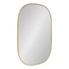 Kate and Laurel Medium Oval Gold Art Deco Mirror (35.5 in. H x 23.75 in. W)