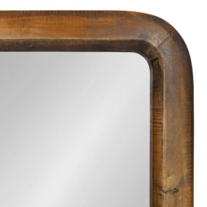 Kate and Laurel Medium Rectangle Walnut Brown Classic Mirror (31.5 in. H x 16.73 in. W)