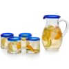 Libbey Sangria 4-Piece Rocks Glass Entertaining Set with Glass Pitcher