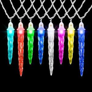 LightShow 12.5 ft. 12-Light Christmas Color Changing Light Show Icicle String Light Set