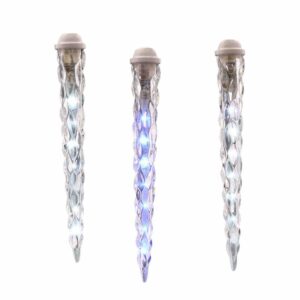 LightShow 10-Light Shooting Star Effect Icy Blue and White Icicle Light Set