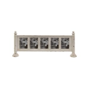 LITTON LANE 5 in. x 7 in. Chipped White 5-Opening Standing Picture Frame