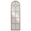LITTON LANE Oversized Arch Distressed Brown Mirror (72 in. H x 23 in. W)