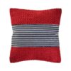 LR Home Bright Red 20 in. x 20 in. Striped Throw Pillow