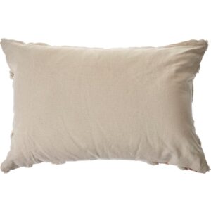 LR Home 36 in. x 14 in. Orange/Cream Tufted Geometric Burnt Cotton Standard Throw Pillow
