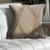 LR Resources Understated Taupe Solid Hypoallergenic Polyester 20 in. x 20 in. Throw Pillow
