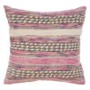 LR Resources Eclectic Pink Striped Hypoallergenic Polyester 18 in. x 18 in. Throw Pillow