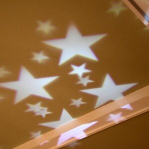 LUMABASE 1-Light White Stars LED Projector Lights