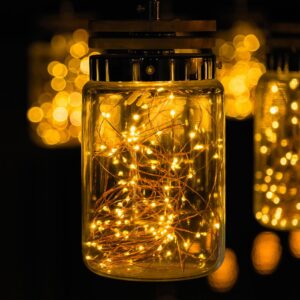 LUMABASE 30-Light Warm White Battery Operated Mini Copper LED String Lights (2-Count)