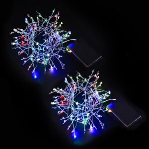 LUMABASE 100-Light LED Battery Operated Multi-color Flashing Firecracker Fairy String Lights